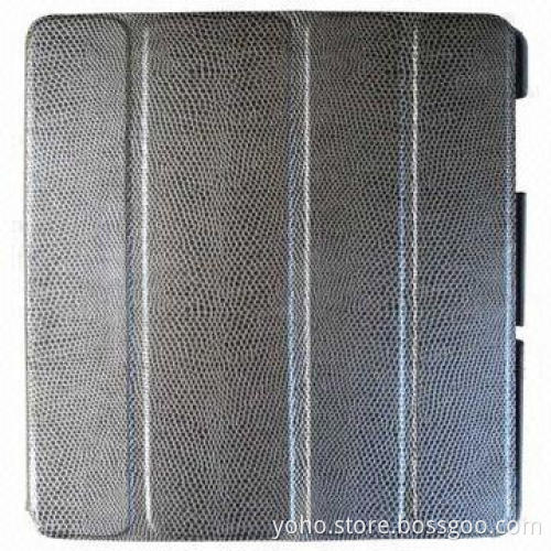 Snake grain leather case for iPad 2, with auto-wake up and sleep function